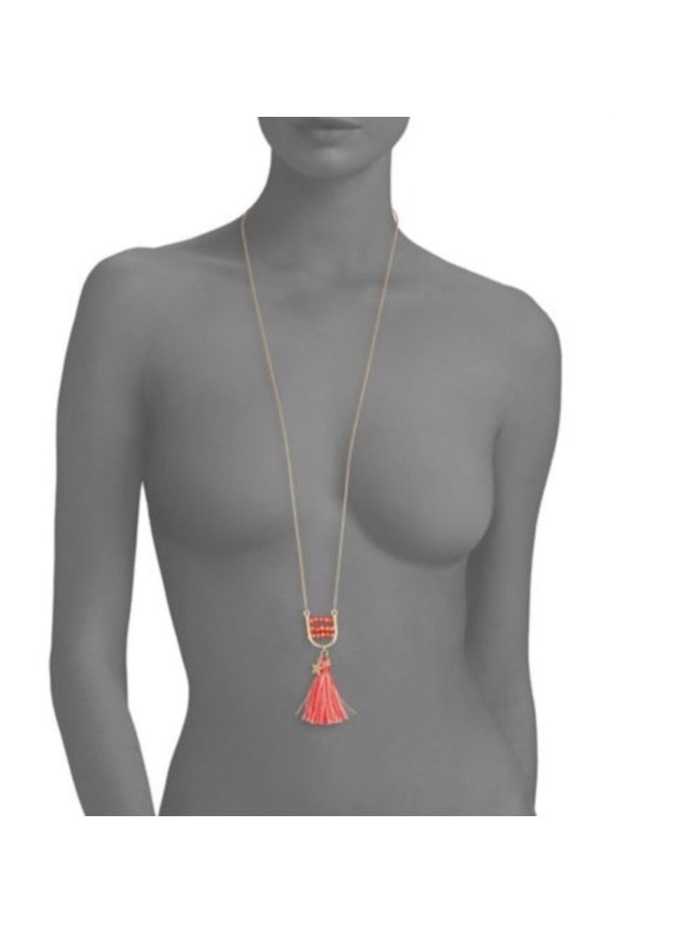 Canvas Tassel Fringe Necklace